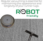 REMNAZ Wide Runner Rug, Custom Length Options, Slip and Skid Resistance for Hard Floors, Built-in Rubber Back for Firm Grip and Strong Traction, Modern Minimalist Style, Subtle Striped Grey, 12 ft