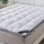 Mattress Topper King Mattress Pad Protector - Quality Plush Luxury Down Alternative Pillow Top - Extra Thick Mattress Cover(King Size)