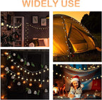 AceList Camping Lantern String Light 30 LED Camping Lights Battery and USB Operated, Happy Camper Mini Kerosene Lamp Perfect for Camping Decorations, Party, Classroom, Christmas and Travel