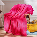 NEWCOSPLAY Super Soft Twin Blanket Dark Rose Red Premium Silky Flannel Fleece Leaves Pattern Lightweight Bed Blanket All Season Use (Dark Rose Red, Twin(60"x80"))