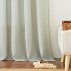 RYB HOME Extra Long Linen Curtains 120 inches for Living Room, Light Filtering Privacy Protection Vertical Decorative 2 Panels Set Window Treatments for Bedroom, Sage Green, W 52 x L 120 inches