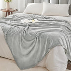 BEDELITE Fleece Blanket Light Grey Throw Blankets for Couch & Bed, Luxury Plush Cozy Fuzzy 50x70 inches, Super Soft Warm Lightweight Throw for Travel Camping