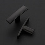 25 Pack Black Cabinet Knobs - Curved Cabinet Pulls Matte Black Knobs for Kitchen Cabinet Drawer Solid Dresser Knobs for Cabinet Hardware 1-3/4 Inch Length Single Hole, RDQXDKHS-25