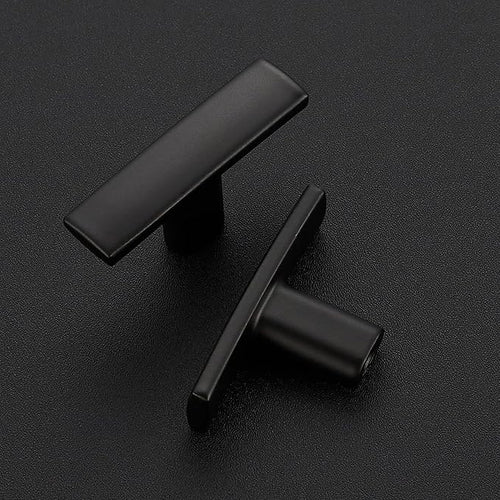 25 Pack Black Cabinet Knobs - Curved Cabinet Pulls Matte Black Knobs for Kitchen Cabinet Drawer Solid Dresser Knobs for Cabinet Hardware 1-3/4 Inch Length Single Hole, RDQXDKHS-25