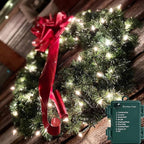 Christmas Lights - Battery Operated String Lights 50 LED String Lights Mini Lights with Auto-Timer and 8 Lighting Modes for Christmas Wreath Party Wedding Garden Home Decoration, Warm White
