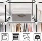 LOKEME Portable Closet, Great Size 82-Inch Portable Wardrobe with 5 Hanging Areas and 10 Storage Shelves for Hanging Clothes, Extra Sturdy 25mm Steel Tube and Easy to Assemble, Grey