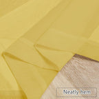 Chyhomenyc Sheer Valances for Windows 2 Pack, Small Valance for Living Room Bathroom Cafe Laundry Basement, Lightweight Rod Pocket Voile Curtain, Mustard Yellow, 42Wx14L Inches