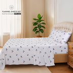 RUVANTI Flannel Sheets Twin XL Size - 100% Cotton Double Brushed Twin XL Sheet Sets, Deep Pockets 16 Inches, All Seasons Breathable & Extra Soft Bed Sheets, Warm & Cozy, 3 Piece, Puppy Playoff