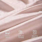 Lazzzy Velvet Blackout Curtains Thermal Insulated Room Window Drapes Super Soft Luxury Curtains for Living Room Bedroom Rod Pocket 2 Panels, Dusty Pink, 52" W x 108" L