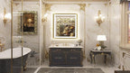 TETOTE 36x36 LED Mirror for Bathroom Gold Metal Frame Frontlit & Backlit Lighted Vanity Mirror Baroque Anti Fog Stepless Dimmable White/Warm/Natural,CRI90+,Waterproof,Wall Mounted(Horizontal/Vertical)