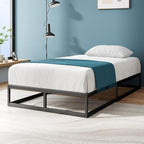 Zinus Joseph 10 Inch Platform Bed Frame, Wood Slat Support, No Box Spring Needed, Eco Friendly WonderBox(TM) Packaging, Easy Assembly, Black, Twin