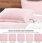 Love's cabin Twin Quilt Set Pink Bedspreads - Soft Bed Summer Lightweight Bedspread Comforter - Modern Style Coin Pattern Coverlet for All Season - 2 Pieces (1 Quilt, 1 Pillow Sham)