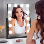 Vanity Mirror with Lights,Makeup Mirror with Lights,3 Color Lighting Modes Detachable 10X Magnification Mirror Touch Control,360°Rotation,White