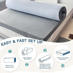 Airensky 3 Inch Memory Foam Mattress Topper, Cooling Gel Infused High Density Twin (39"x75") Topper with Removable Skin-Friendly Cover, Bed Topper for Pressure Relief Back Pain, CertiPUR-US Certified