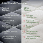 Ultra Soft Full XL Size Mattress Topper - Viscose Made from Bamboo Pillow Top Mattress Pad for Back Pain Relief - Naturally Cooling for Hot Sleepers, Gray