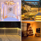 LED Rope Lights Battery Operated String Lights-40Ft 120 LEDs 8 Modes Outdoor Waterproof Fairy Lights Dimmable/Timer with Remote for Camping Party Garden Holiday Decoration(Warm 1 Pack)