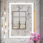 24 x 32 Inch LED Bathroom Mirror with Lights, Lighted Bathroom Vanity Mirrors for Wall, Wall Mounted, Stepless Dimmable, Anti-Fog, Memory Funtion, Horizontal or Vertical