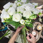 Geosar 8 Bundles Artificial Peonies Flowers Fake Silk Peony Bouquet Faux Peonies Flowers Bulk for Decoration Vase Floral Arrangements Wedding Party Table (White)