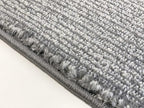 Custom Length Cut to Size Wide Width Carpet Runner Rug for Hallways, Skid Resistant Latex Rubber Backed, 31 inch Wide X Customized Length, Stripe Grey, 31 inch X 26 feet