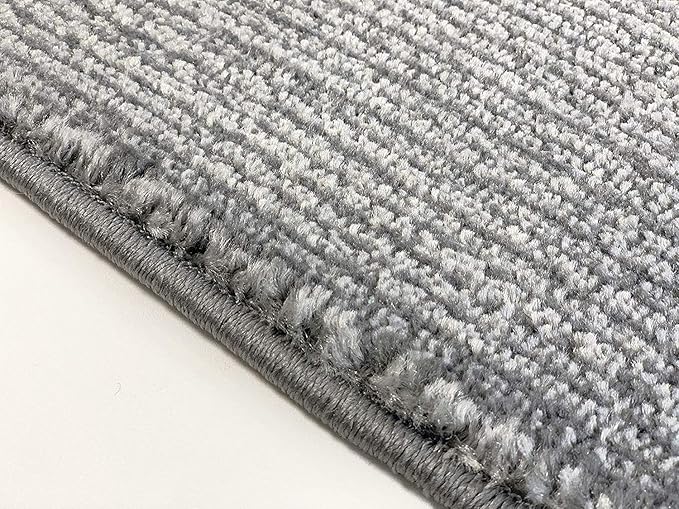 Custom Length Cut to Size Wide Width Carpet Runner Rug for Hallways, Skid Resistant Latex Rubber Backed, 31 inch Wide X Customized Length, Stripe Grey, 31 inch X 32 feet