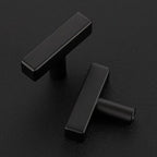 30 Pack Black Cabinet Knobs - Sqaure Bar Cabinet Pulls Matte Black Knobs for Kitchen Drawer Stainless Steel Dresser Pulls for Kitchen Hardware 2in Length Single Hole