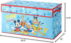 Idea Nuova Disney Mickey Mouse Collapsible Children’s Toy Storage Trunk, Durable with Soft Lid, 28.5"x 14.5"x16"