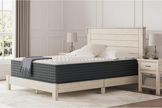 Signature Design by Ashley Hybrid 1300 13 Inch Plush Gel Memory Foam Mattress with Edge Support for Pressure Relief, Full, Fiberglass Free, Mattress in A Box