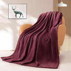 BEAUTEX Fleece Throw Blanket for Couch Sofa or Bed Throw Size, Soft Fuzzy Plush Blanket, Luxury Flannel Lap Blanket, Super Cozy and Comfy for All Seasons (Wine, 50" x 60")