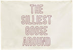 Nursery Rectangular Canvas Banner-Boho Flag Poster Sign for Toddler Boy Girl,Baby Room Above Crib Bedroom Playroom Dorm Wall Decor-Baby Shower Birthday Christmas Gift-The Silliest Goose Around Theme