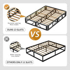 MAF 5 Inch Cal King Size King Box Spring, Low Profile Box Spring Cal King 3500 lbs Black Heavy Duty Metal Mattress Foundation with BoxSpring Cover, No Squeaky, Easy Assembly