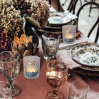 Woho 12Pcs Clear Votive Candle Holders, Tealight Candle Holder for Home Decor, Glass Tea Lights Candle Holder for Birthday Holiday Table