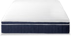 Mellow 12 Inch RENA Euro Top Pocket Spring Hybrid Mattress with Green Tea Memory Foam, King, Navy