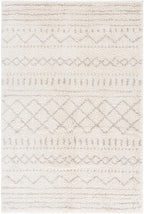 SAFAVIEH Arizona Shag Collection Area Rug - 6' x 8', Ivory & Beige, Moroccan Design, Non-Shedding & Easy Care, 1.6-inch Thick, Ideal for The Living Room, Dining, Bedroom (ASG741A)