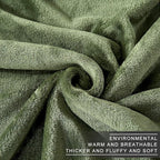 Fleece Blanket Twin Size 350GSM Lightweight Throw for The Bed Extra Soft Brush Fabric Super Warm Sofa Blanket 66" x 90"(Green Twin)