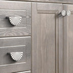 2 Pack 3 Inch (76mm) Nickel Cabinet Pulls Cup Flat Drawer Handles Kitchen Cupboard Pull Bathroom Dresser Sunflower Handle Unique Hardware for Furniture Door Wardrobe Hardware TYH-BN-2
