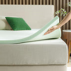 ZINUS 2 Inch Green Tea Memory Foam Mattress Topper, Smaller, More Convenient WonderBox Packaging, Pressure-Relieving Layers, CertiPUR-US Certified, Twin