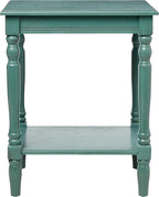 Decor Therapy Accent Table with Storage, Casual Style, Modern End Table, Sturdy, Blue Gray - (24" x 19.5" x 15.75")