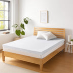 Subrtex 4 Inch Gel-Infused Memory Foam Mattress Topper,High Density Breathable Bed Topper Rayon Made from Bamboo Cover CertiPUR-US Certified, Queen, Topper with Cover