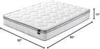 Queen Size Mattress - 10 Inch Cool Memory Foam & Spring Hybrid Mattress with Breathable Cover -Comfort Plush Euro Pillow Top - Rolled in a Box - Oliver & Smith