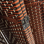 Sorbus Room Divider 6 ft. Tall - Privacy, Wide Double Hinged Panels, Mesh Hand-Woven Design, Folding Screens, Wall Divider for Room Separation, Brown Rust Wicker, 8 Panel