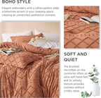 Bedsure California King Comforter Set - Pumpkin Comforter, Boho Tufted Shabby Chic Bedding for Kids, 3 Pieces Vintage Farmhouse Bed Set for All Seasons, Fluffy Soft Bedding with 2 Pillow Shams