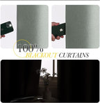 NICETOWN Sage Green Lower Noise Room Divider Curtain Screen Partitions, 1 Piece, W100 x L84, 100% Blackout Privacy Protection Wall Curtain, White Lined Insulated Window Treatment Panel