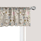 Ambesonne Modern Window Valance, Coffee Time Vintage Espresso Machine Cupcakes Beans Design, Curtain Valance for Kitchen Bedroom Decor with Rod Pocket, 42" x 18", Pale Pink Beige