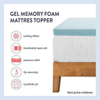 Best Price Mattress 4 Inch Ventilated Memory Foam Mattress Topper, Cooling Gel Infusion, CertiPUR-US Certified, Dorm Essentials, Cal King