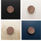 12 Pack Wood Cone Cabinet Knobs (Brown) - 1 ½ " Diameter Round Shape - Wooden Drawer Pulls for Cabinets Doors, Dresser and Drawers Knob, Kitchen Cabinet Door Handle