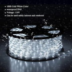 100Ft LED Rope Lights, 1080 LEDs Waterproof Rope Lights, 110V Cuttable Connectable Rope Lights Waterproof Decorative Lighting for Indoor/Outdoor, Halloween and Christmas Decorations(Cold White)