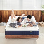Full Size Mattress 12 Inch, Coolvie Firm Mattress Hybrid in a Box with CertiPUR-US® Certified Foam, Individual Pocket Spring for Motion Isolation & Pressure Relief- Comfort Night Sleep-100-Night Trial
