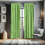 Ambesonne Lime Green Window Curtains, Simplistic Formless Geometric Shapes in Different Shades Theme, Lightweight Decor 2-Panel Set with Rod Pocket, Pair of - 28" x 95", Green