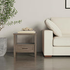 SIMPLIHOME Ela SOLID WOOD 20 inch Wide Rectangle Transitional End Table in Smoky Brown for the Living Room and Bedroom