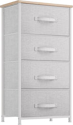 YITAHOME Dresser with 4 Drawers - Fabric Storage Tower, Organizer Unit for Bedroom, Living Room, Hallway, Closets - Sturdy Steel Frame